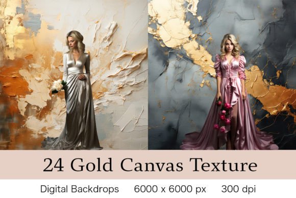24 Gold Canvas Texture Backgrounds: Elevate Your Digital Designs
