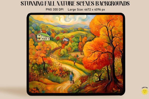 Beautiful Autumn Scenery Backgrounds for Creative Design