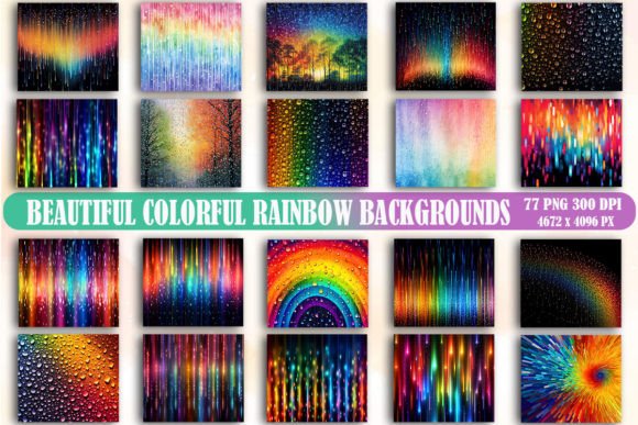 Beautiful Colorful Rainbow Backgrounds: Vibrant Design Assets
