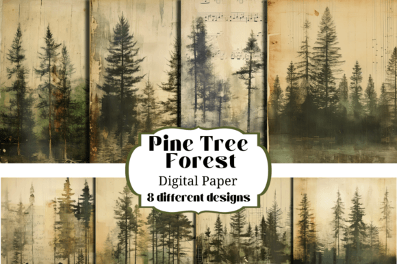 Bring the Outdoors In with Vintage Pine Forest Backgrounds Papers