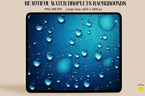 Capturing Nature's Calm: Blue Backgrounds with Water Drops