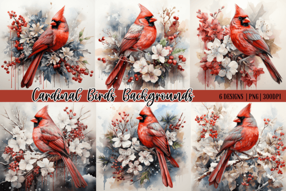 Cardinal Bird Backgrounds: A Designer's Guide to Vibrant Prints