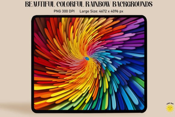 Colorful Rainbow Burst Backgrounds: A Designer's Asset