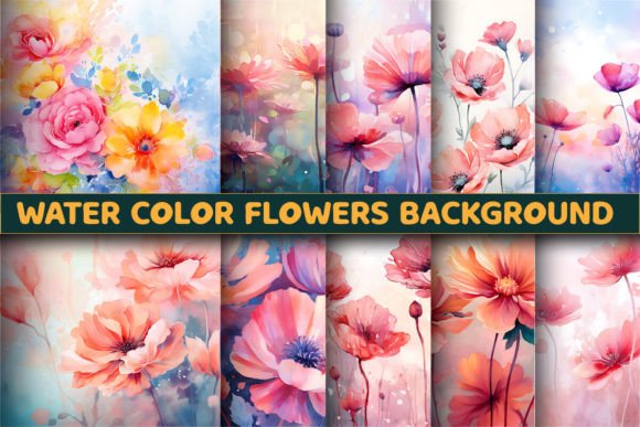 Elevate Your Designs with Water Color Flowers Backgrounds