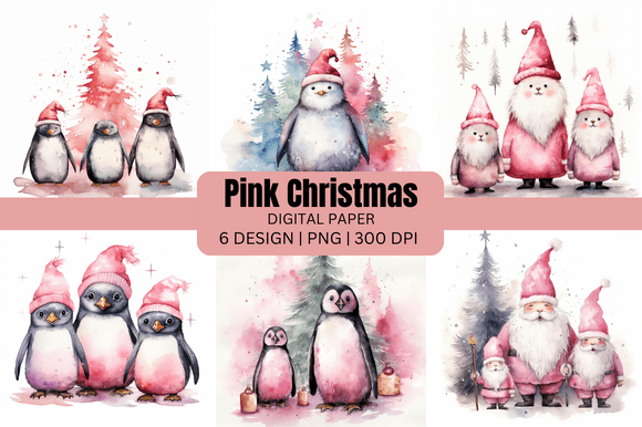 Elevate Your Holiday Projects with Pink Christmas Themed Backgrounds
