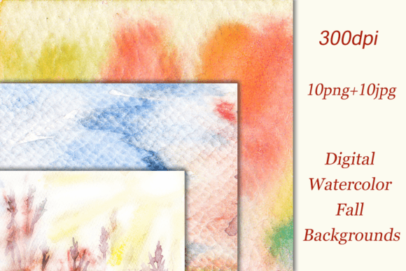 Embrace the Season: Digital Watercolor Fall Backgrounds