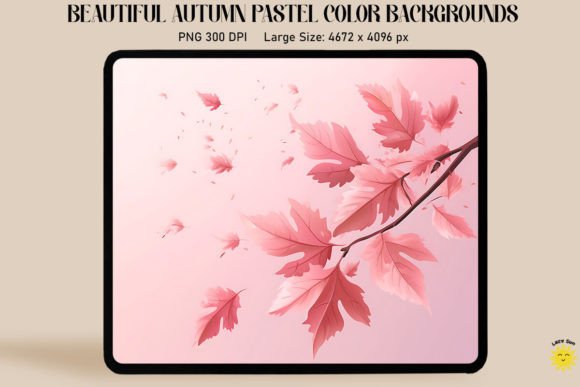 Falling Leaves Pastel Pink Backgrounds: A Designer's Autumn Dream