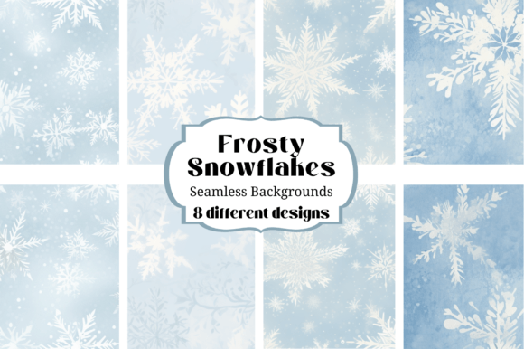 Frosty Snowfakes Seamless Backgrounds: A Winter Design Toolkit