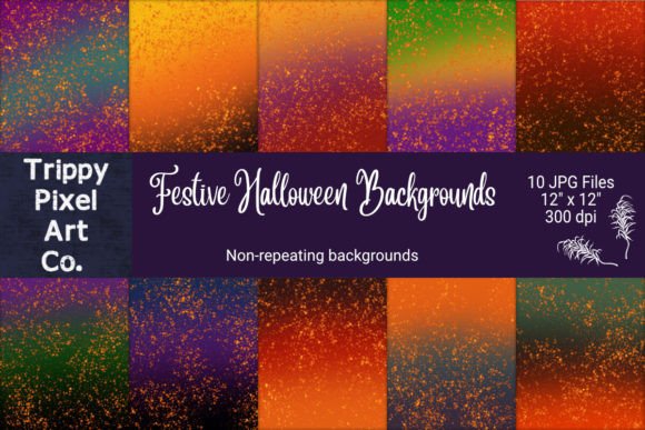 Infuse Your Designs with Halloween Magic: Jewel-Toned, Hand-Drawn Backgrounds
