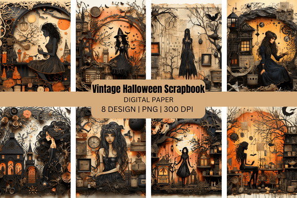 Spooky Season Design: Vintage Halloween Backgrounds