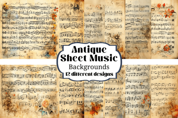 Timeless Texture: Unlocking Creativity with Antique Sheet Music Backgrounds